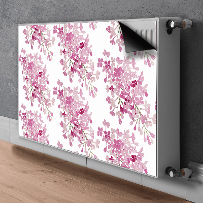 Magnetic radiator mat Pink flowers