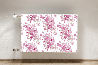 Magnetic radiator mat Pink flowers