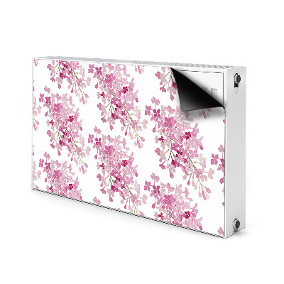 Magnetic radiator mat Pink flowers