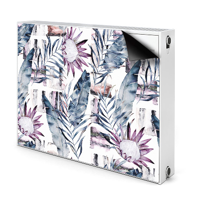 Magnetic radiator cover Marble flowers