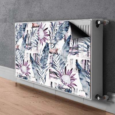 Magnetic radiator cover Marble flowers