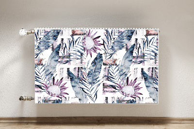 Magnetic radiator cover Marble flowers