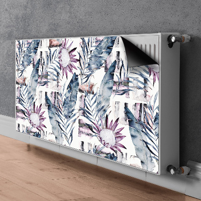 Magnetic radiator cover Marble flowers