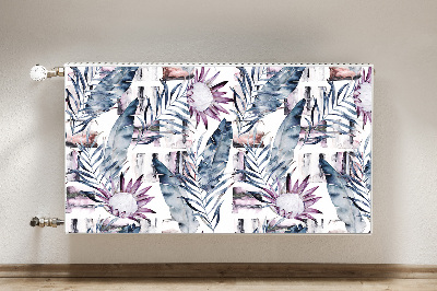 Magnetic radiator cover Marble flowers