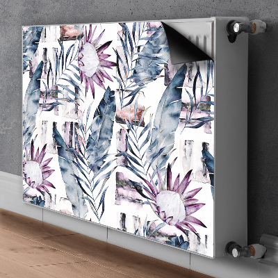 Magnetic radiator cover Marble flowers