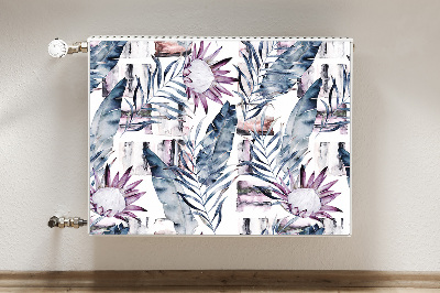 Magnetic radiator cover Marble flowers