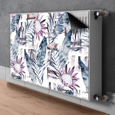 Magnetic radiator cover Marble flowers