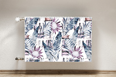 Magnetic radiator cover Marble flowers