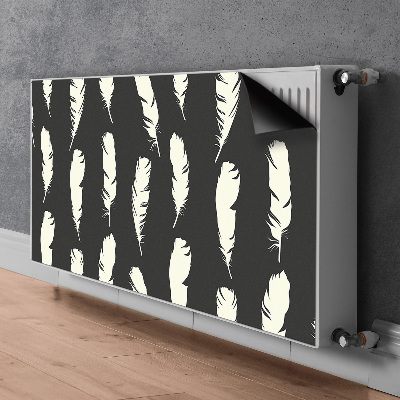 Radiator cover White feathers