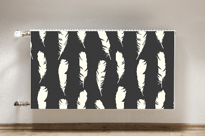 Radiator cover White feathers