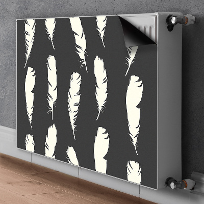 Radiator cover White feathers