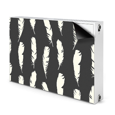 Radiator cover White feathers