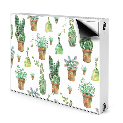 Magnetic radiator cover Painted cacti