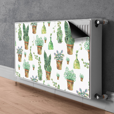 Magnetic radiator cover Painted cacti