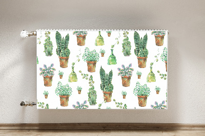 Magnetic radiator cover Painted cacti