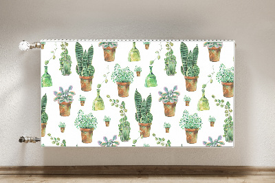 Magnetic radiator cover Painted cacti