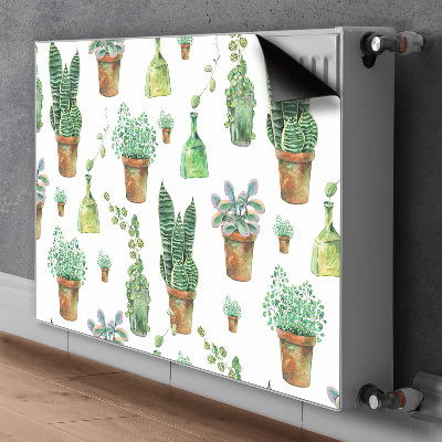 Magnetic radiator cover Painted cacti