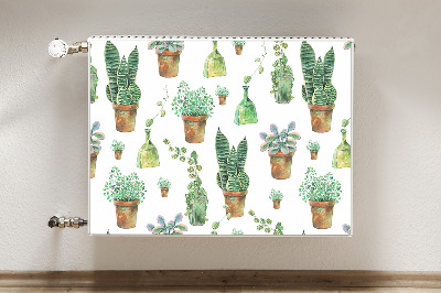 Magnetic radiator cover Painted cacti