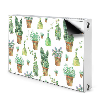 Magnetic radiator cover Painted cacti