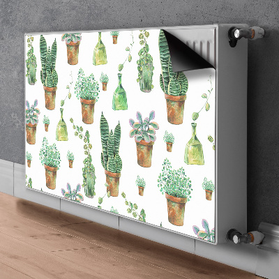 Magnetic radiator cover Painted cacti