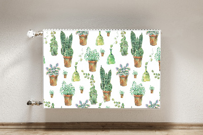 Magnetic radiator cover Painted cacti