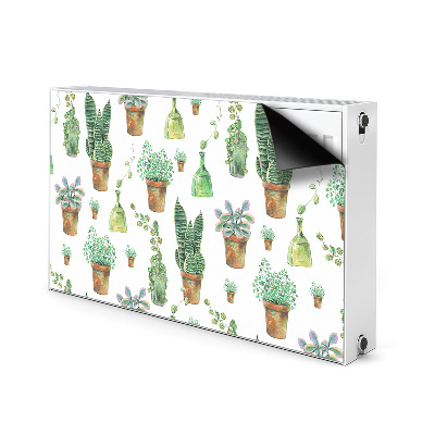 Magnetic radiator cover Painted cacti