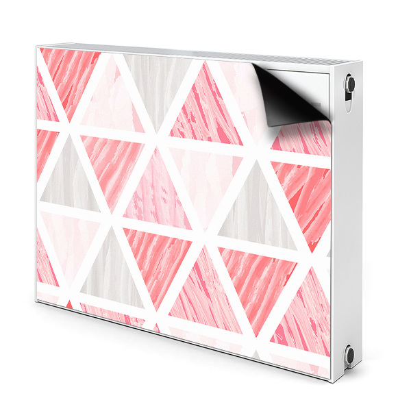 Magnetic radiator mat Pink triangles