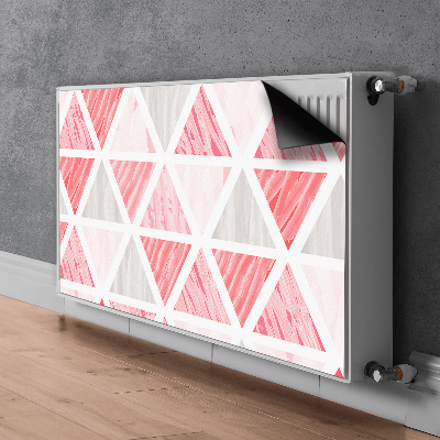 Magnetic radiator mat Pink triangles