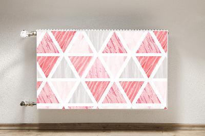 Magnetic radiator mat Pink triangles