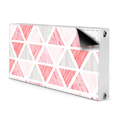 Magnetic radiator mat Pink triangles