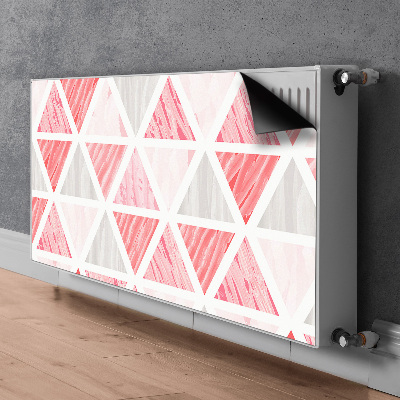 Magnetic radiator mat Pink triangles