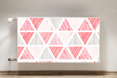 Magnetic radiator mat Pink triangles