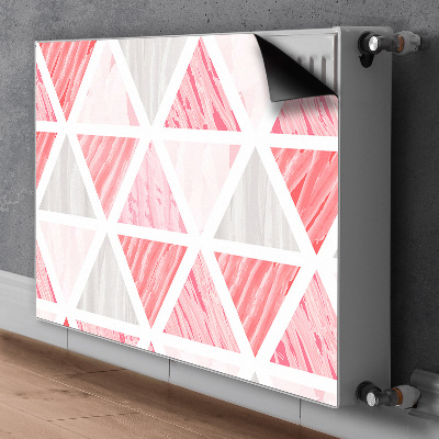 Magnetic radiator mat Pink triangles