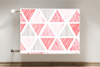 Magnetic radiator mat Pink triangles