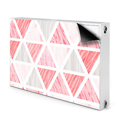 Magnetic radiator mat Pink triangles