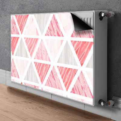 Magnetic radiator mat Pink triangles