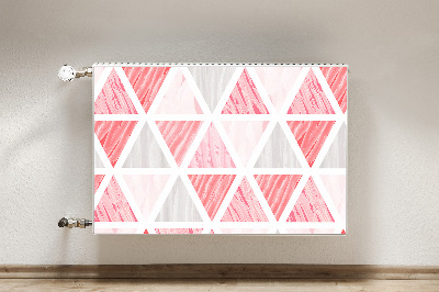 Magnetic radiator mat Pink triangles