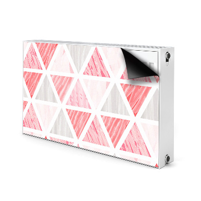 Magnetic radiator mat Pink triangles