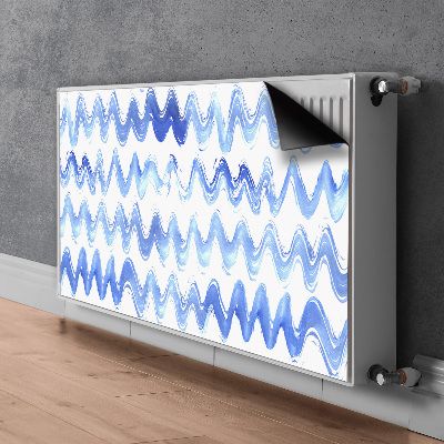 Magnetic radiator mat Watercolor waves