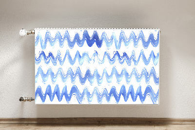 Magnetic radiator mat Watercolor waves