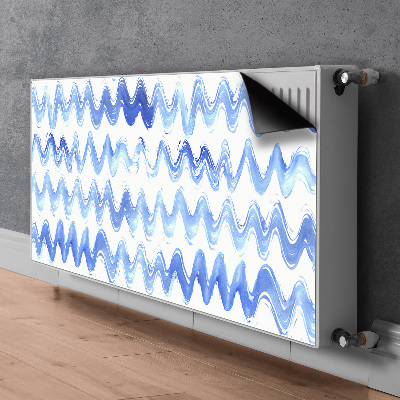 Magnetic radiator mat Watercolor waves