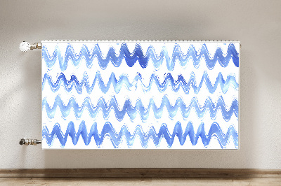 Magnetic radiator mat Watercolor waves