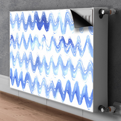 Magnetic radiator mat Watercolor waves