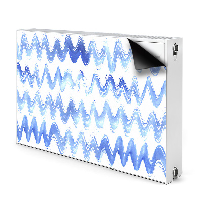 Magnetic radiator mat Watercolor waves