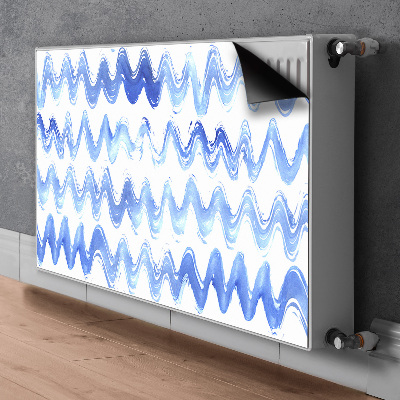 Magnetic radiator mat Watercolor waves