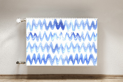 Magnetic radiator mat Watercolor waves