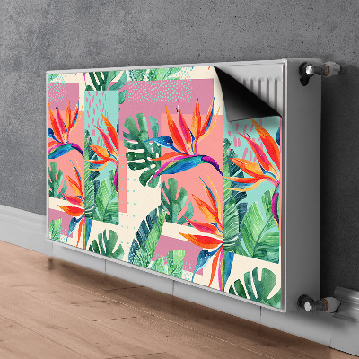 Decorative radiator cover Tropical mosaic