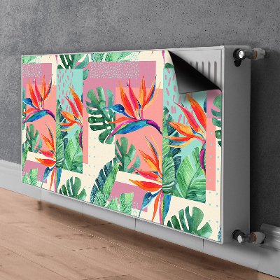 Decorative radiator cover Tropical mosaic