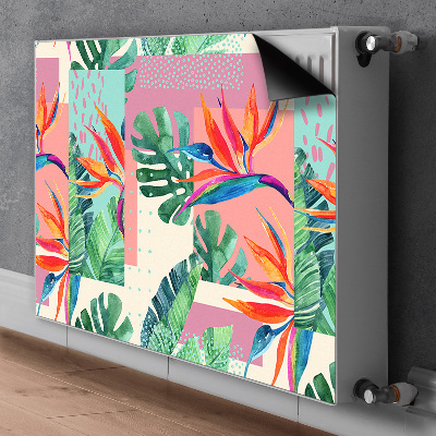 Decorative radiator cover Tropical mosaic