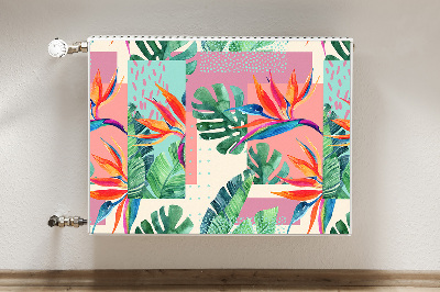 Decorative radiator cover Tropical mosaic